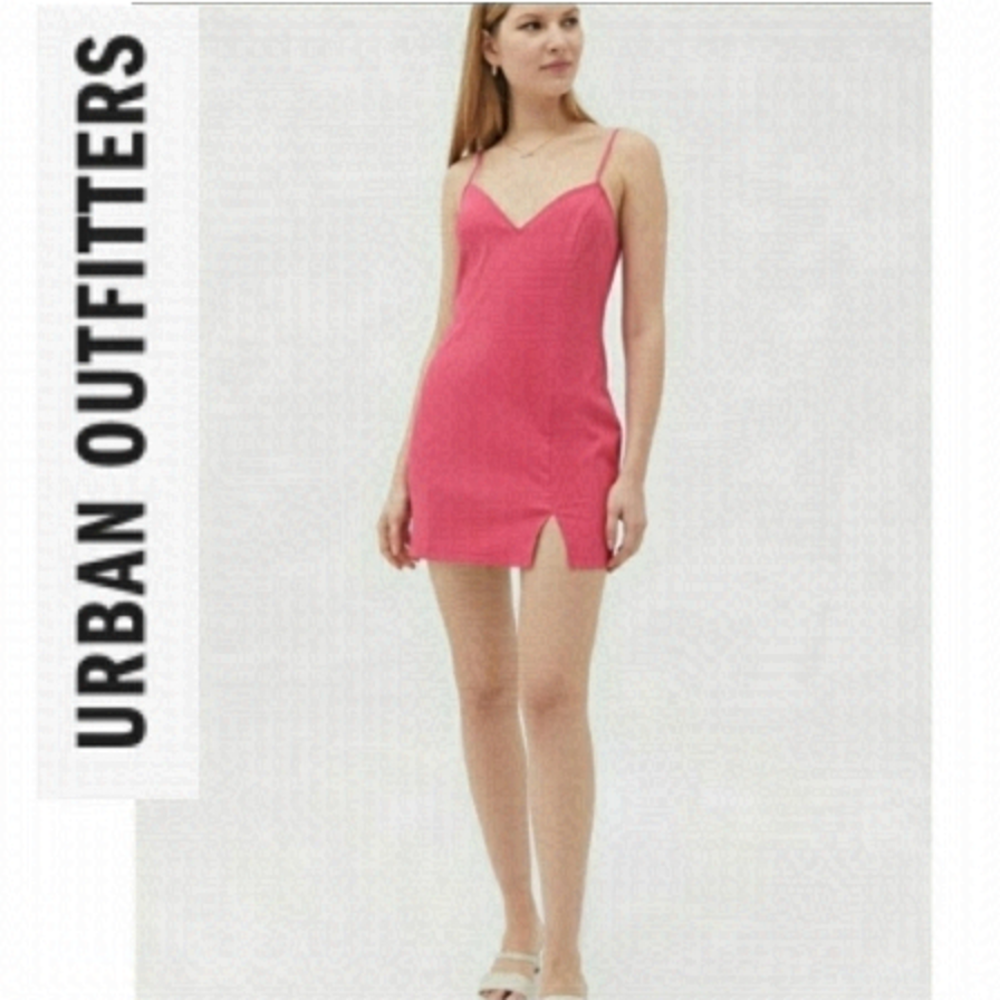 UO ELDRIDGE Notched Bodycon Mini Dress